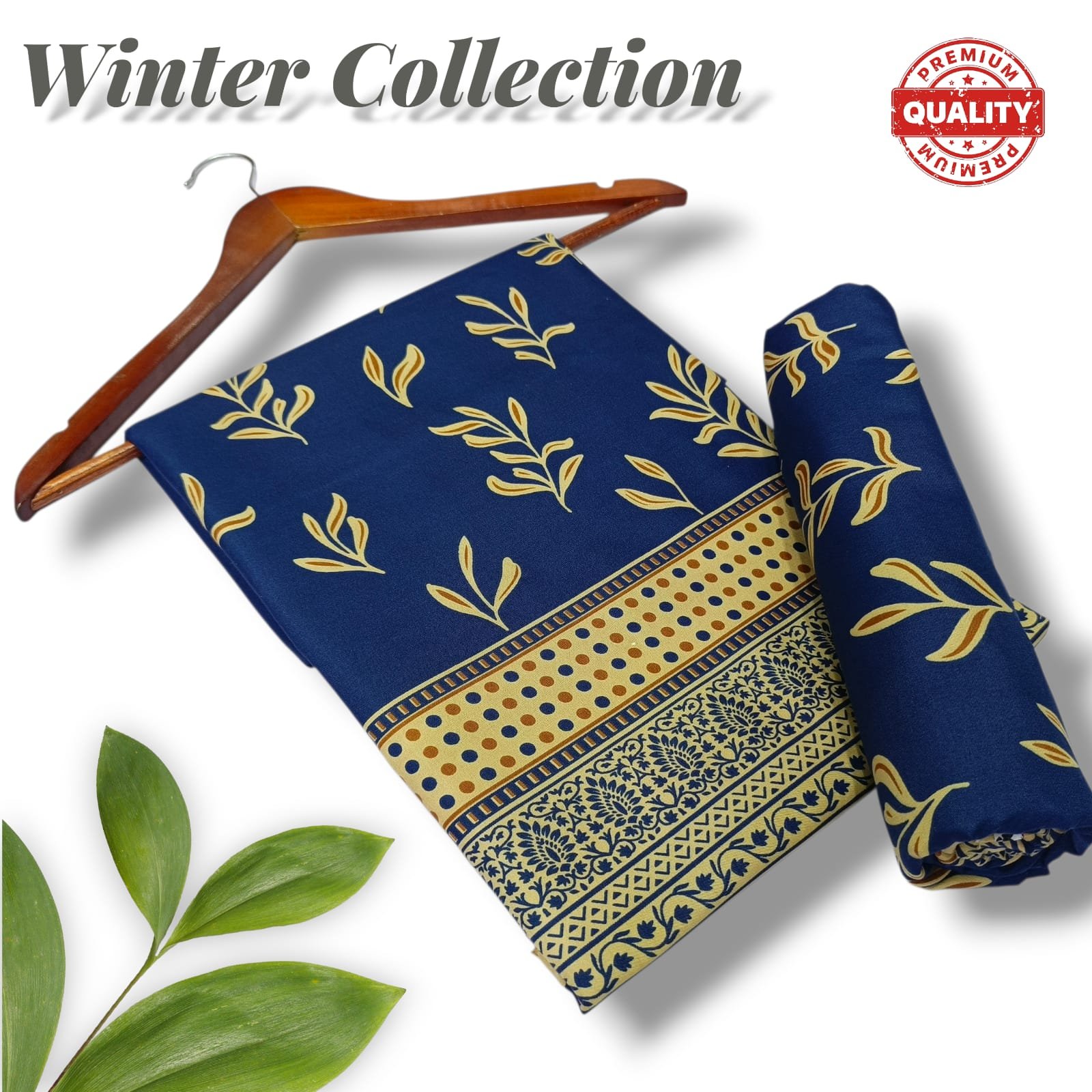 Markhor Luxury Winter Collection | Unstitched Printed 2-Piece Suit