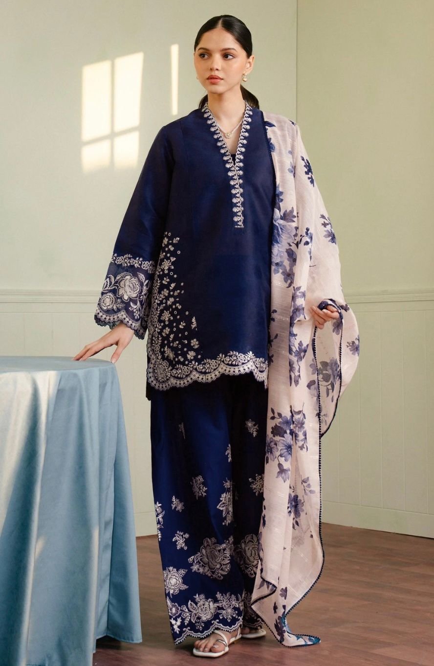 Dhanak 3-Piece Winter Suit with Embroidered Shawl – Comfortable & Stylish