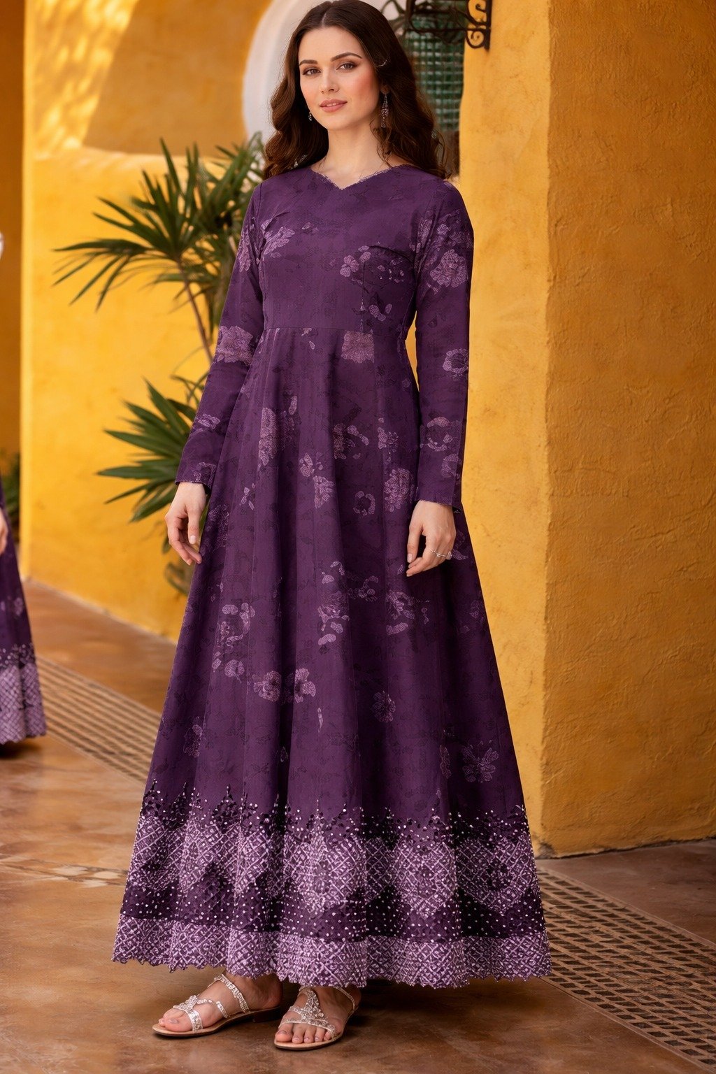 Mix Brands Embroidered Lawn 3-Piece Suit with Digital & Embroidered Dupatta