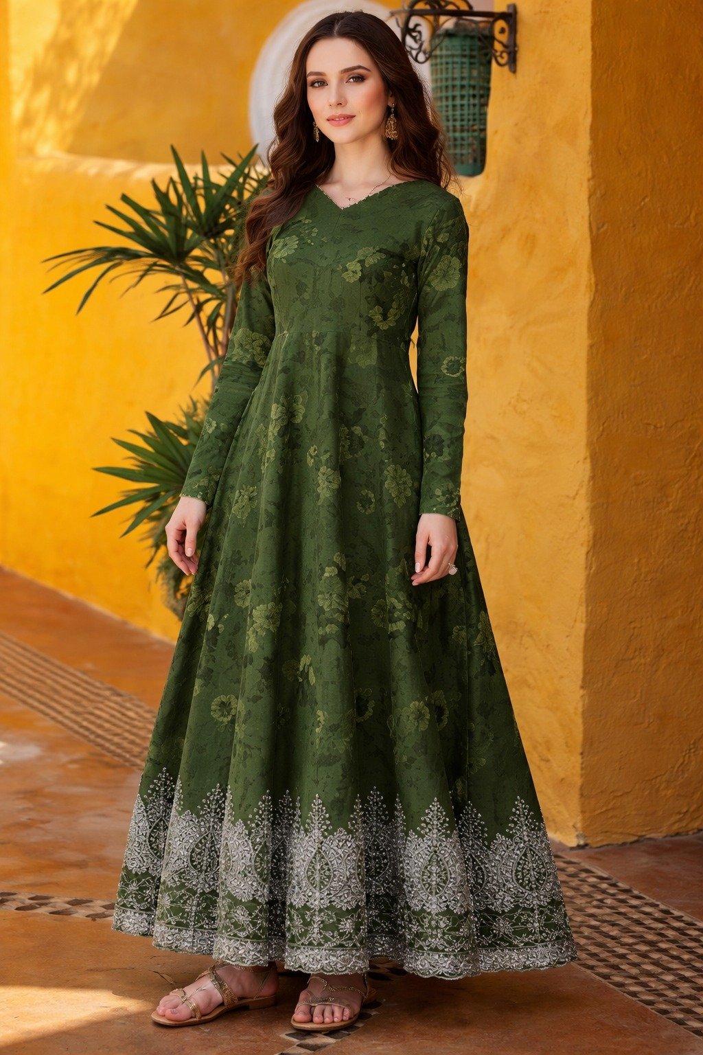 Mix Brands Embroidered Lawn 3-Piece Suit with Digital & Embroidered Dupatta