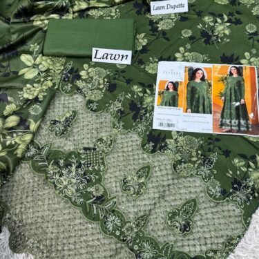 Mix Brands Embroidered Lawn 3-Piece Suit with Digital & Embroidered Dupatta