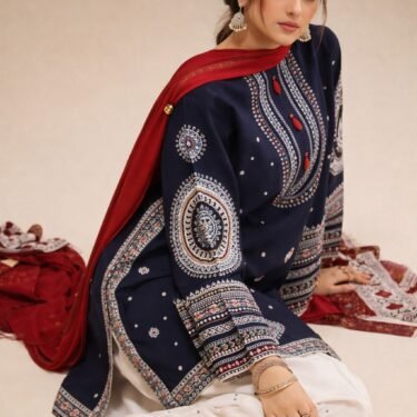 Mix Brands Lawn 3PC Embroidered Suit with Digital Diamond Dupatta