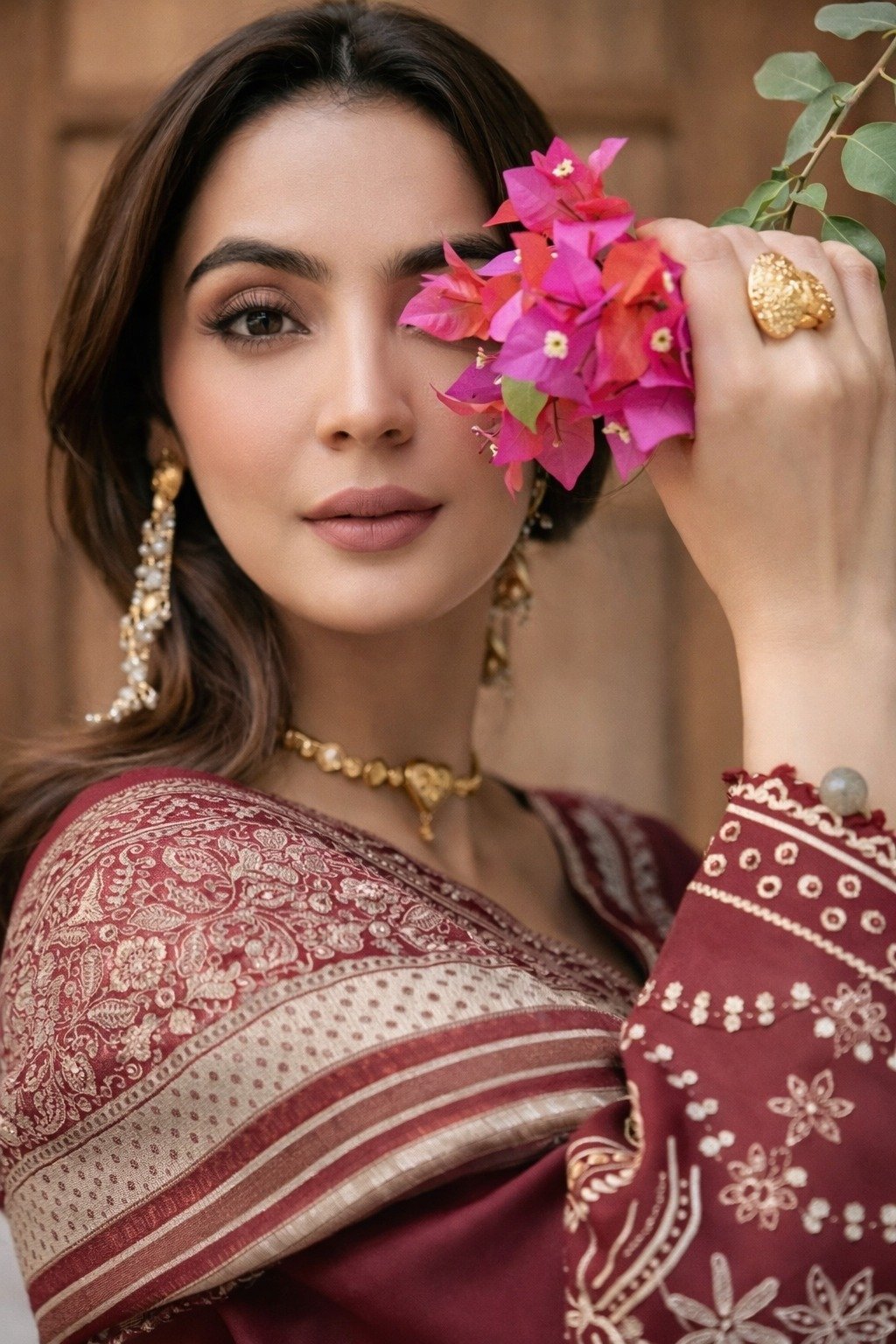 Mix Brands Embroidered Lawn 3-Piece Suit with Digital Diamond / Embroidered Dupatta