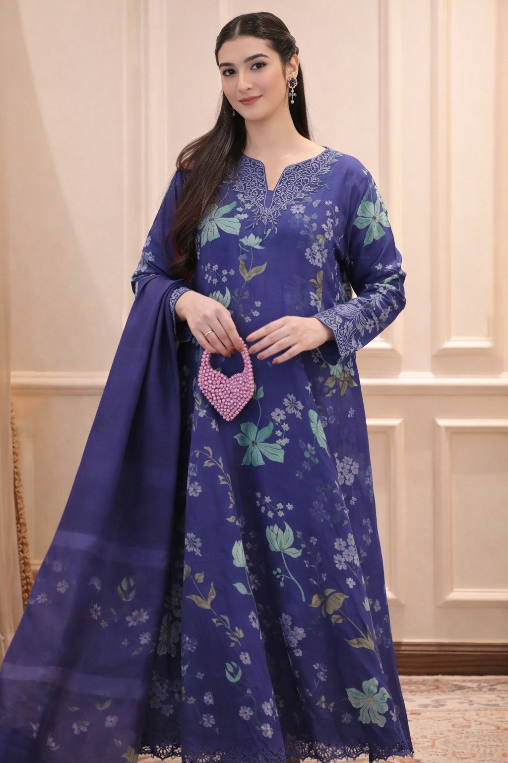 Embroidered Lawn 3-Piece Suit – Mix Brands (Multiple Colors Available)