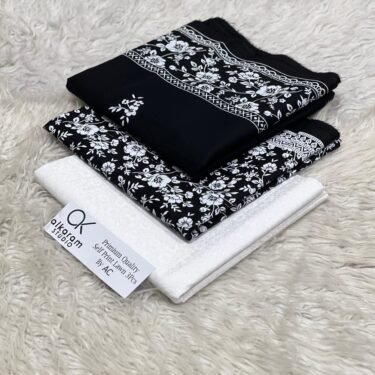 Luxury Eid Collection – Self Printed Lawn 3PC (Airjet Quality)