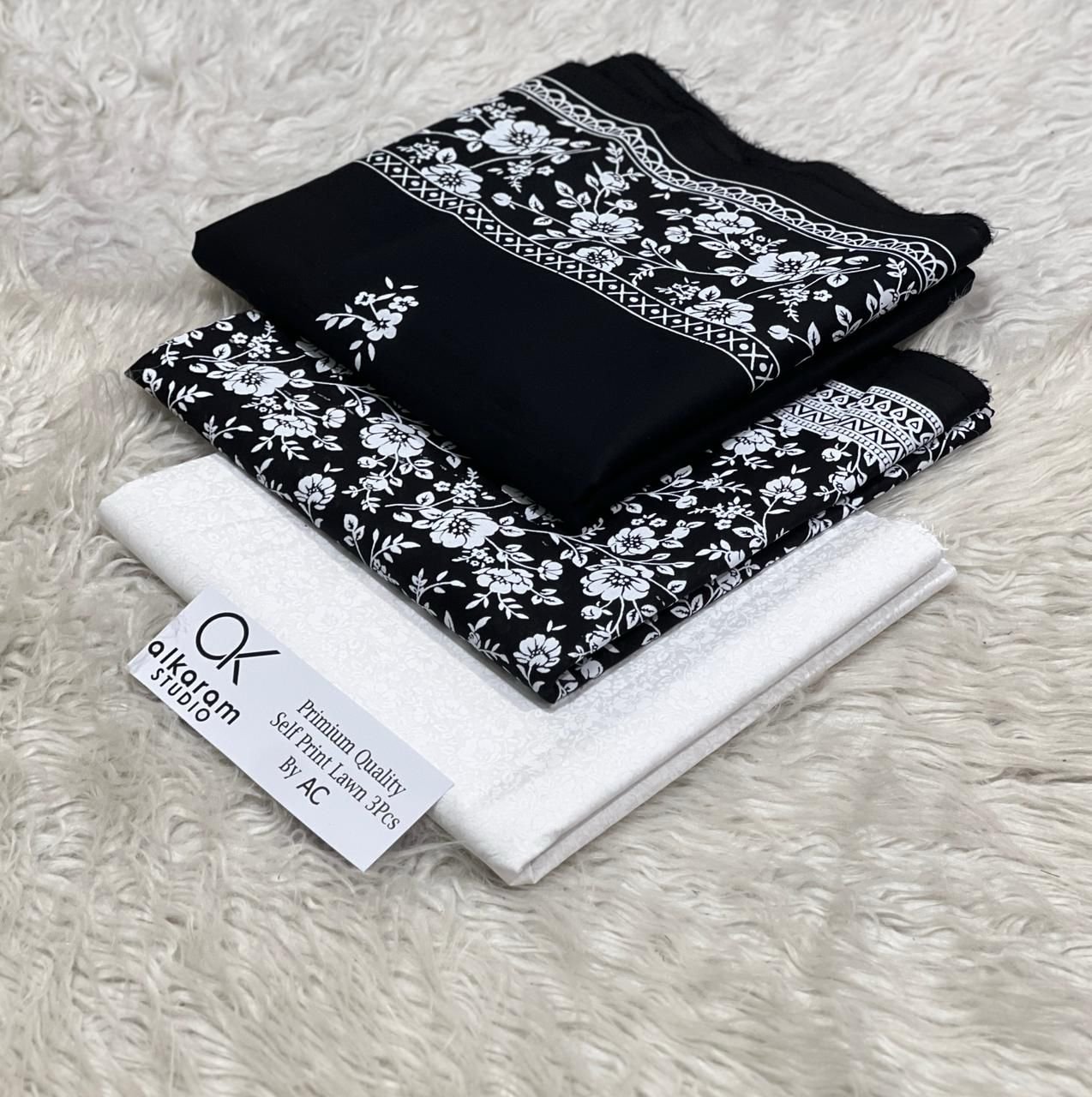 Luxury Eid Collection – Self Printed Lawn 3PC (Airjet Quality)