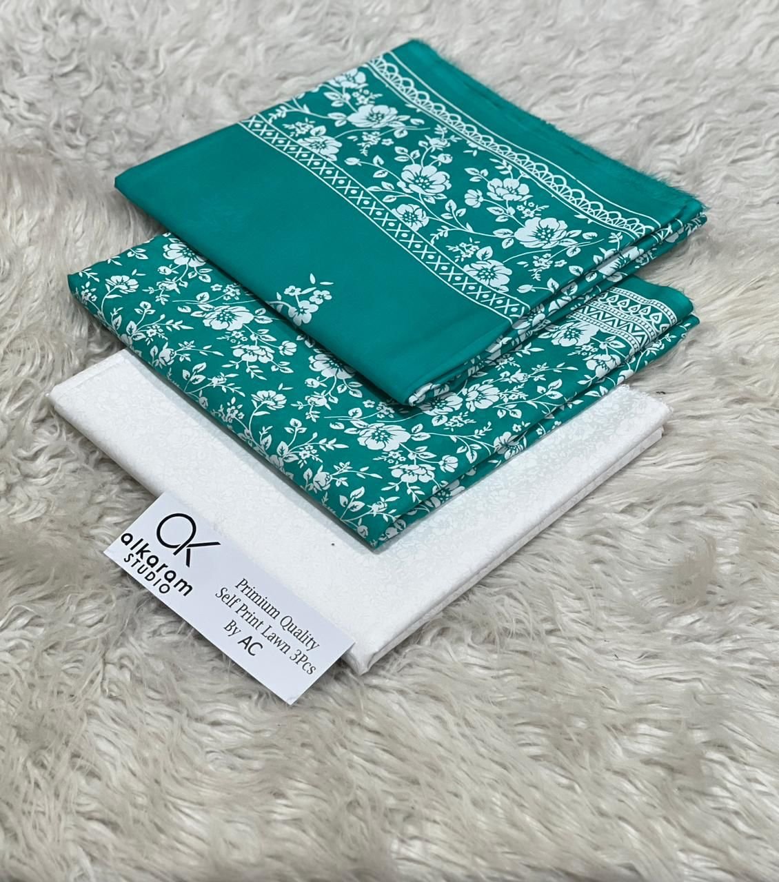 Luxury Eid Collection – Self Printed Lawn 3PC (Airjet Quality)