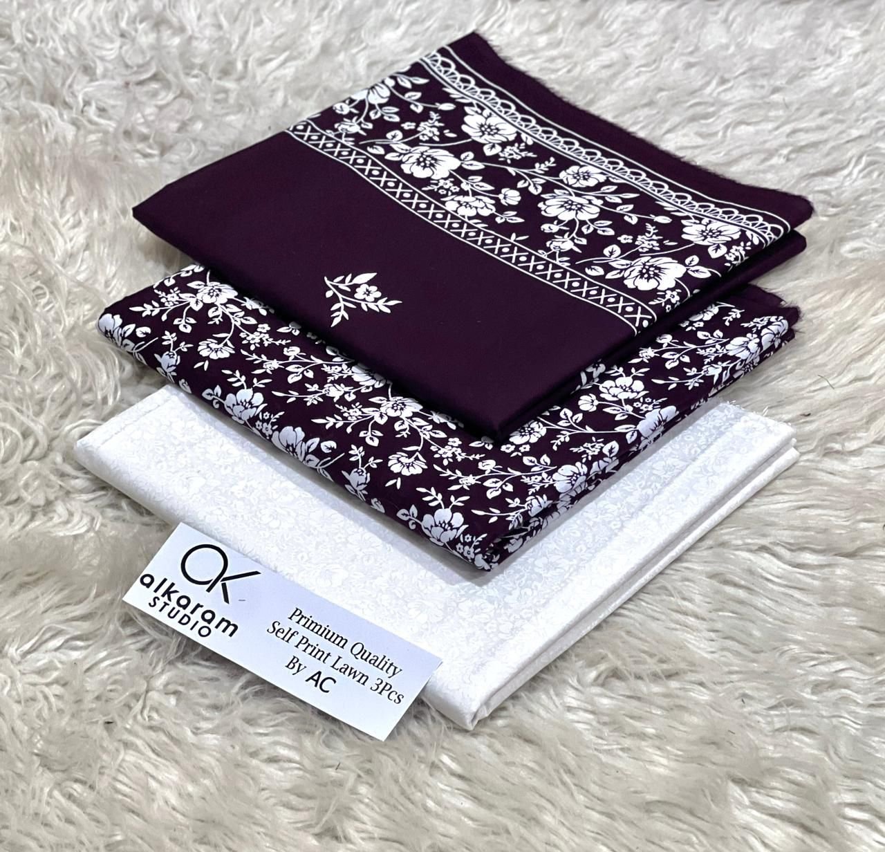 Luxury Eid Collection – Self Printed Lawn 3PC (Airjet Quality)