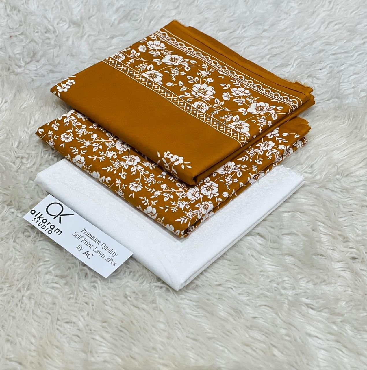 Eid Collection Luxury Self-Printed Lawn 3-Piece Suit (Airjet Fabric)