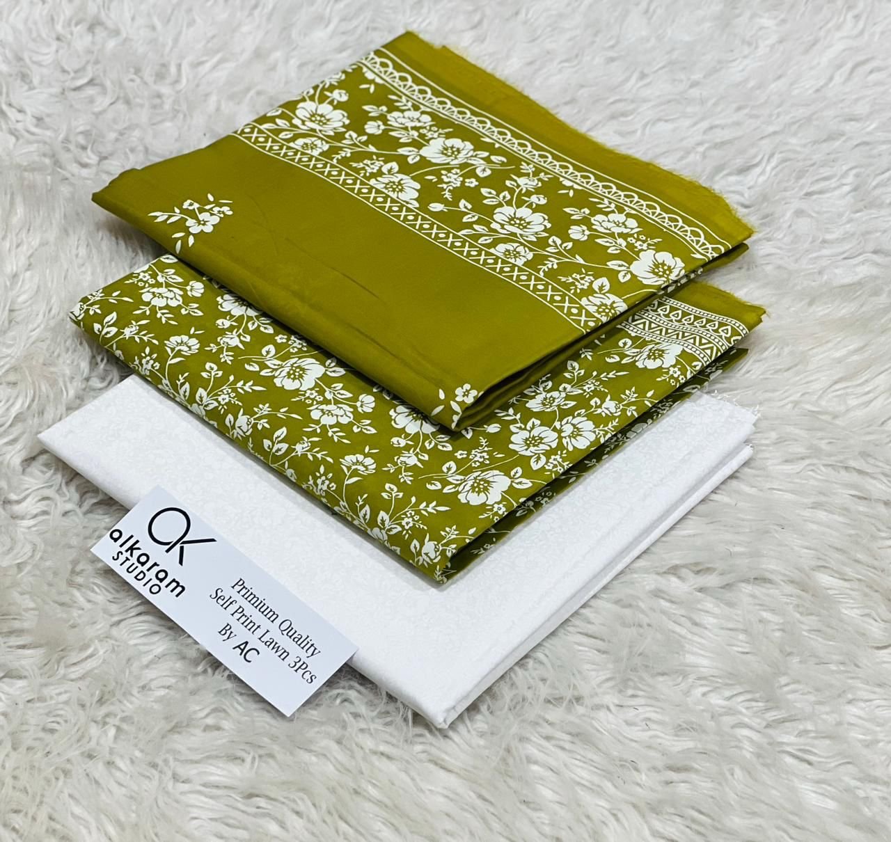 Eid Collection Luxury Self-Printed Lawn 3-Piece Suit (Airjet Fabric)