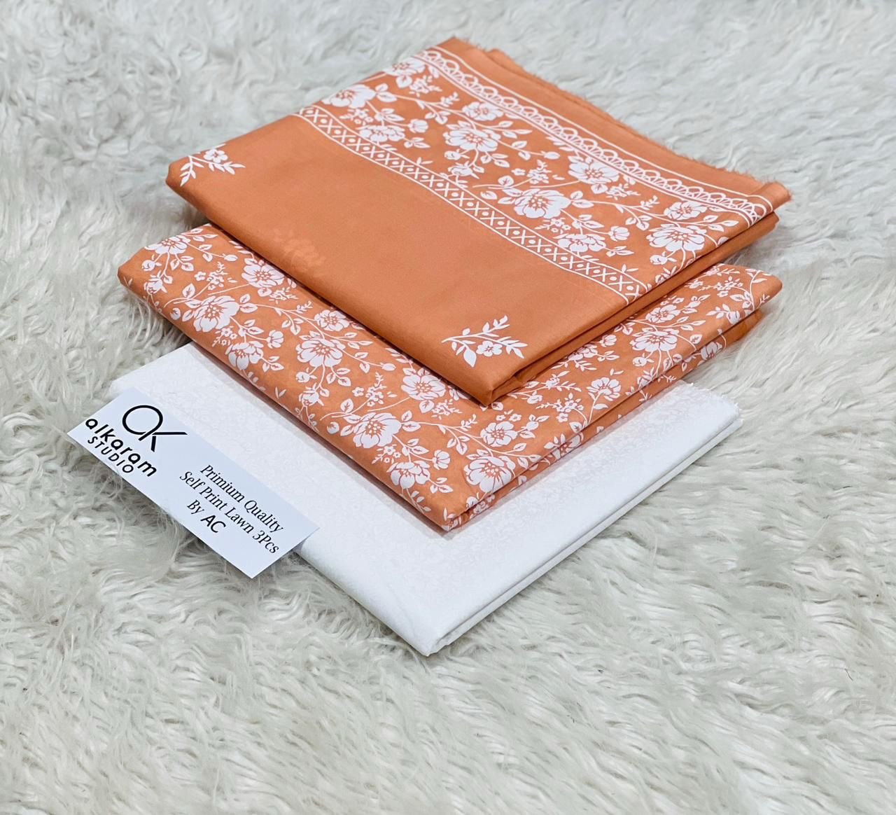 Eid Collection Luxury Self-Printed Lawn 3-Piece Suit (Airjet Fabric)