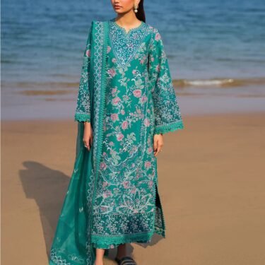 Summer Collection 2026 | Luxury Lawn 3-Piece Suit with Chiffon Embroidered Dupatta