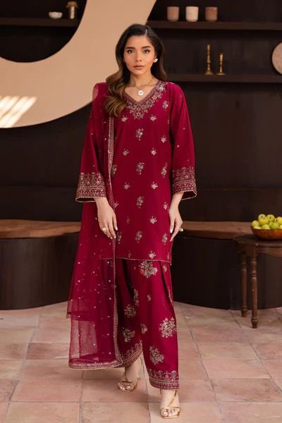 Mix Brands Lawn 3-Piece Chikankari Embroidered Suit – Lawn Shirt, Dyed Trouser & Digital Printed Dupatta