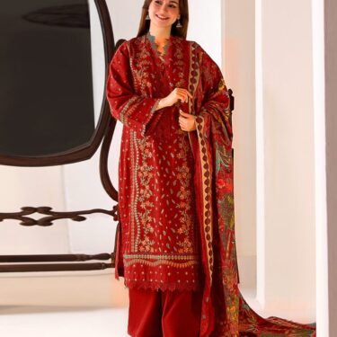 Lawn 3-Piece Embroidered Suit with Digital Diamond Dupatta (Wholesale Collection)
