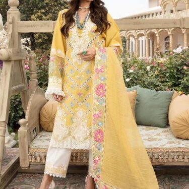 Crimson Luxury Chikankari Cotton Suit with Heavy Embroidery & Organza Dupatta