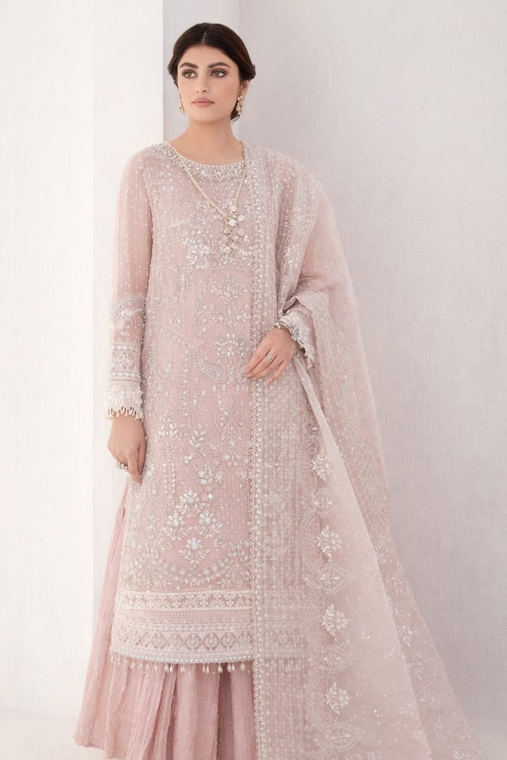 Style Me Wear Lawn Collection 2026 – Printed Lawn Suit with Heavy Embroidered Chiffon Dupatta