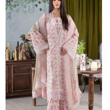 Summer Collection 2026 – 3Pc Printed Lawn Suit with Heavy Embroidery