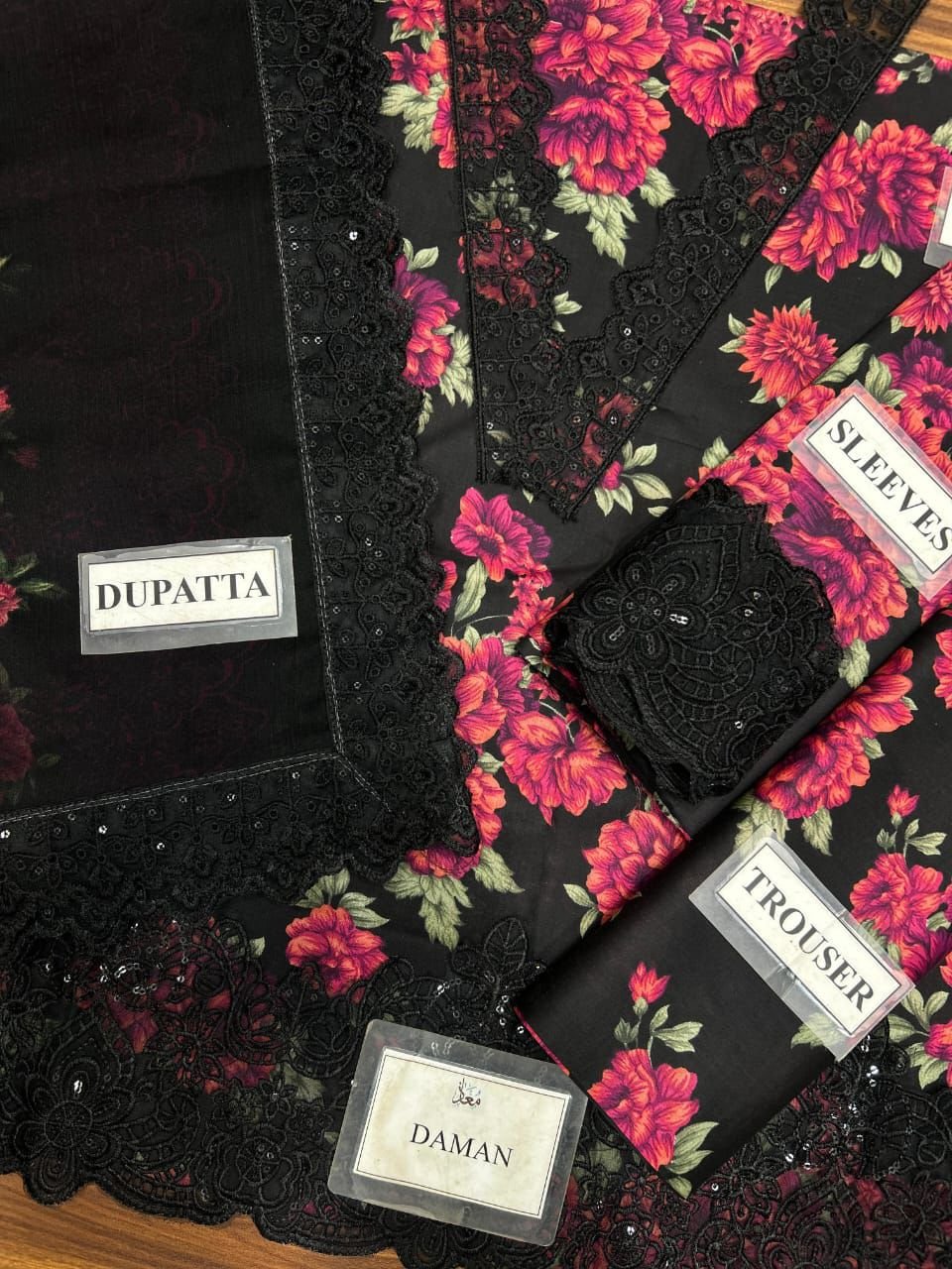 BR-12 Lawn Suit – Printed Lawn with Heavy Embroidered Neck & Chiffon Dupatta