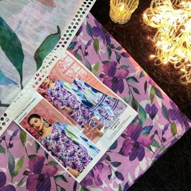 Summer Collection 2026 – 3Pc Printed Lawn Suit with Embroidered Patches & Digital Chiffon Dupatta