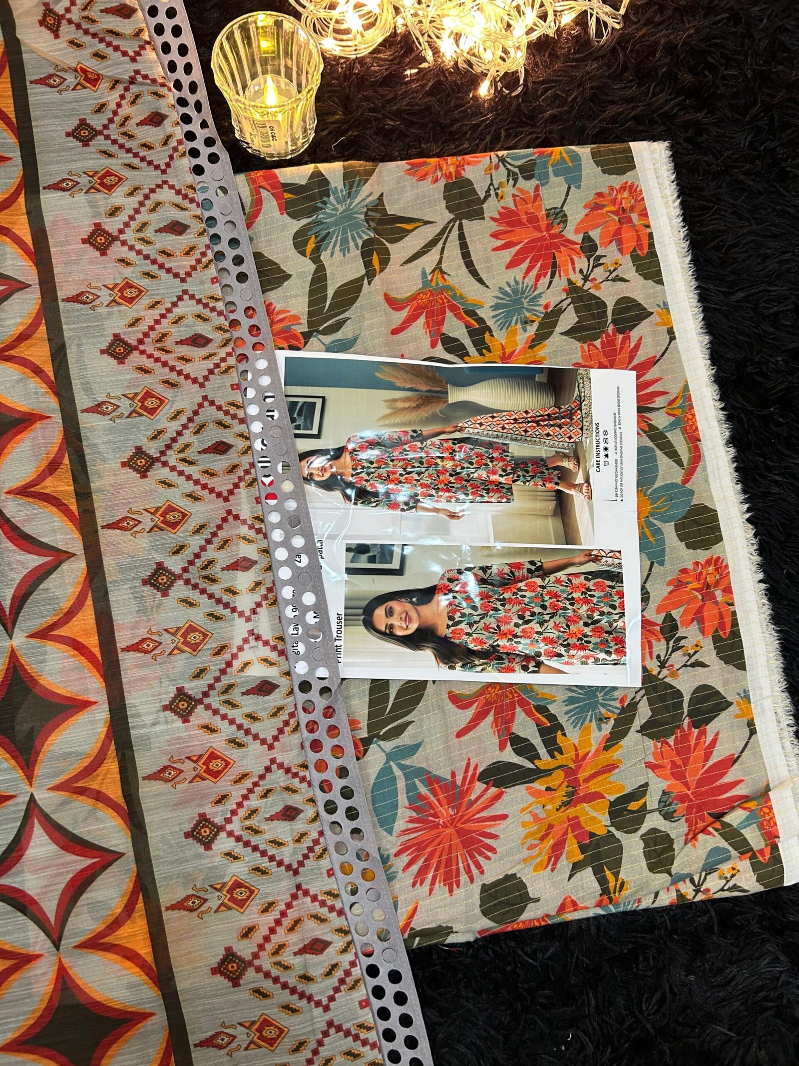 Summer Collection 2026 – 3Pc Printed Lawn Suit with Embroidered Patches & Digital Chiffon Dupatta