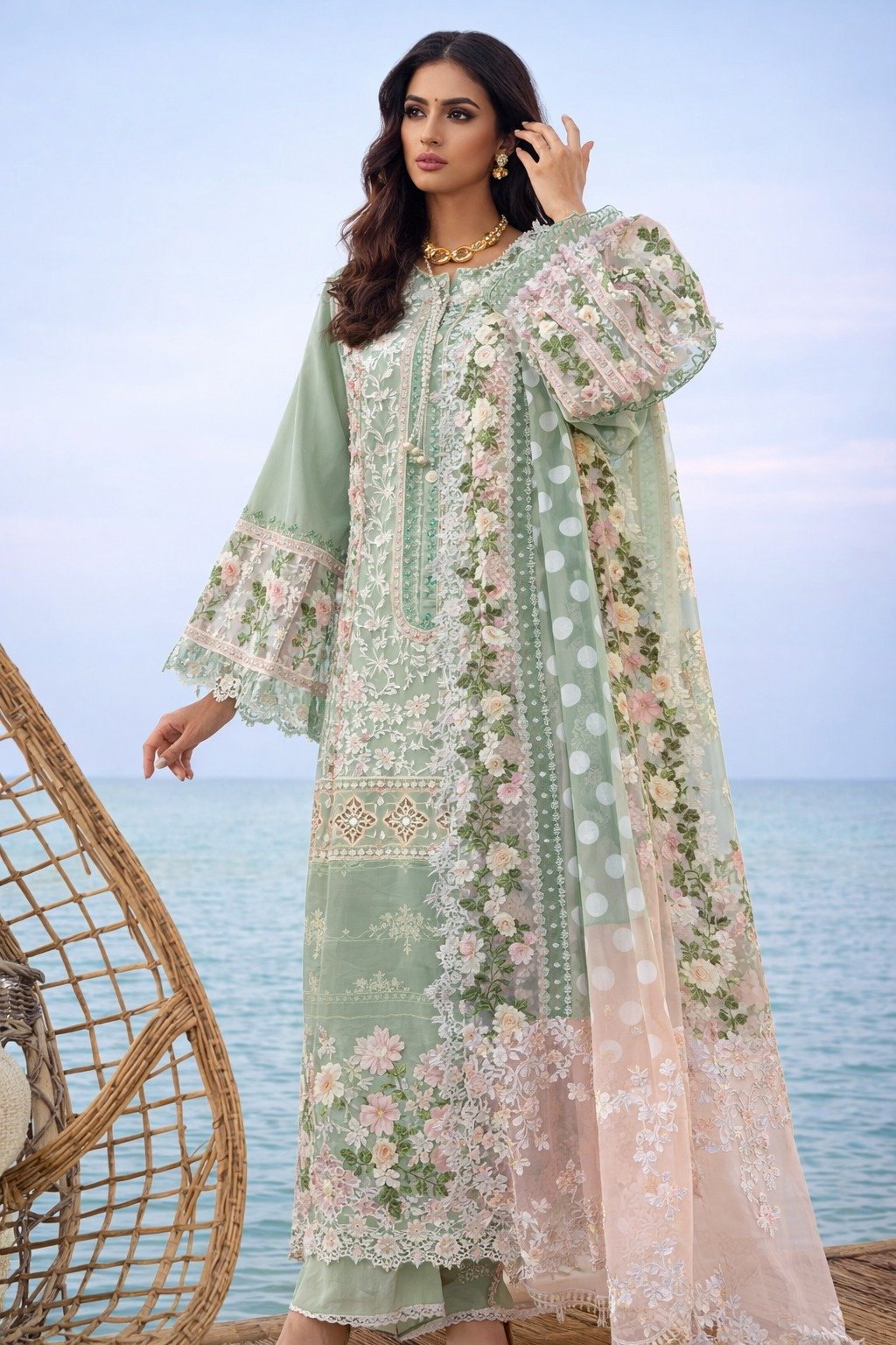 ✨ Chikankari Embroidered Lawn Suit – Premium Collection ✨