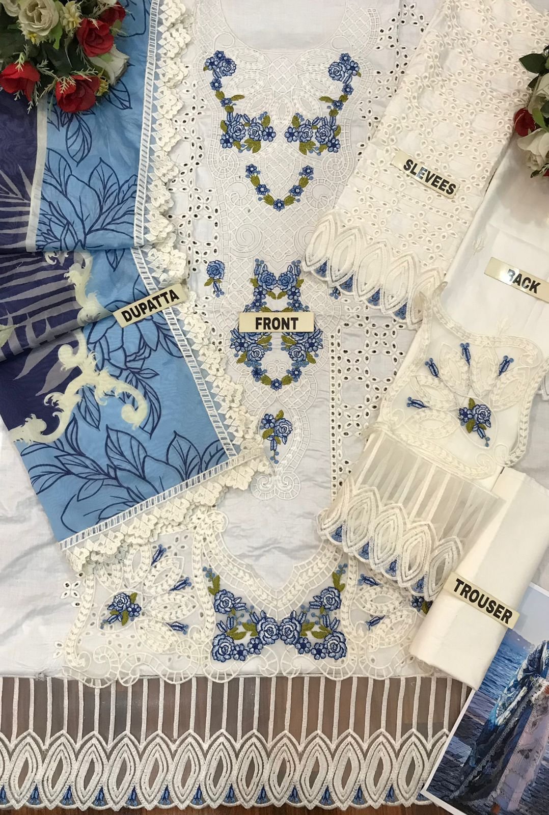 Premium Chikankari Cotton Lawn Suit with Digital Silk Dupatta