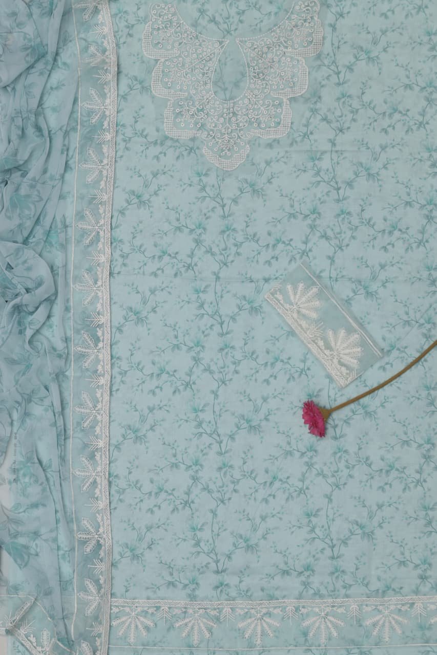 Summer Collection 2026 Premium Embroidered Lawn 3PC Suit with Ready-To-Wear Digital Chiffon Dupatta