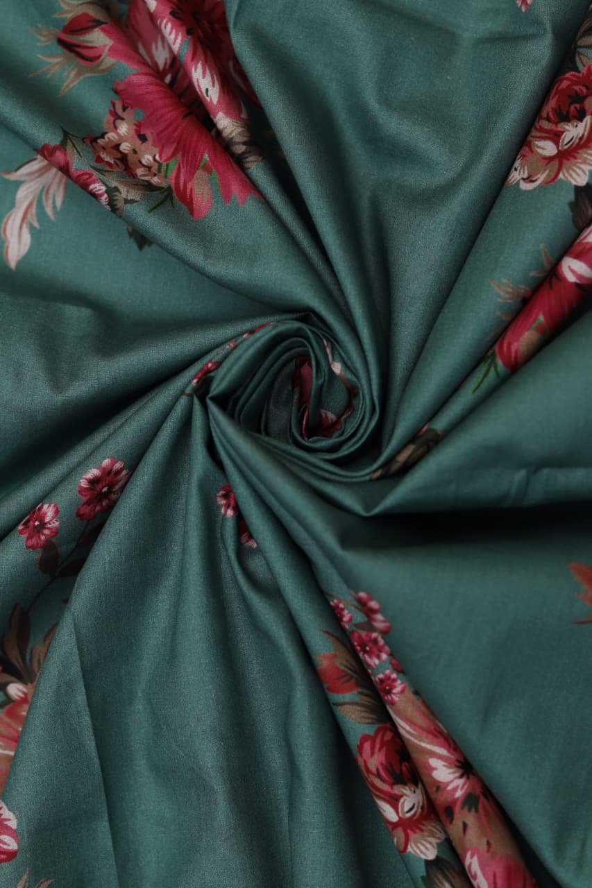 Summer Collection 2026 Printed Lawn 3PC Suit with Heavy Embroidered Sleeves & 4-Side Embroidered Chiffon Dupatta