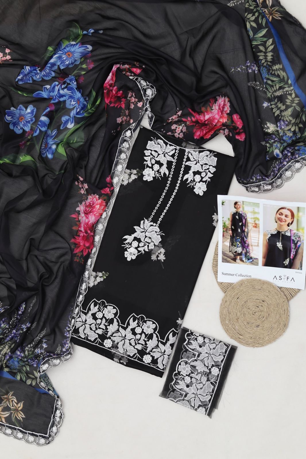 Summer Collection 2026 Lawn 3PC Suit – Embroidered Front with Swiss Voil Dupatta