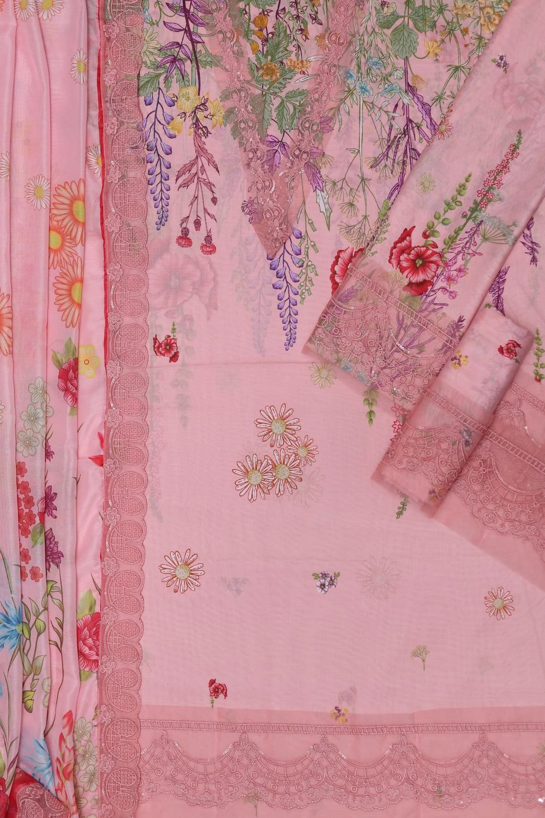 Premium Lawn 3PC Suit – Embroidered Front with Swiss Voil 4-Side Emb Dupatta