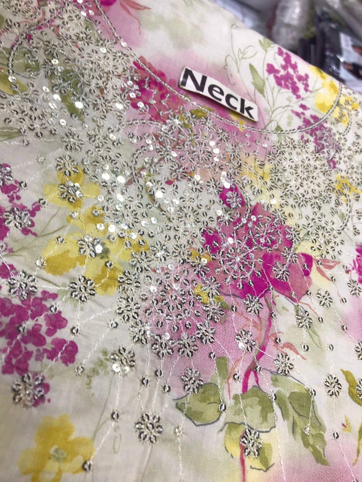 Style Me Wear – Iznik Lawn Collection 2026 Heavy Embroidered 3PC Suit with Tie & Dye Chiffon Dupatta