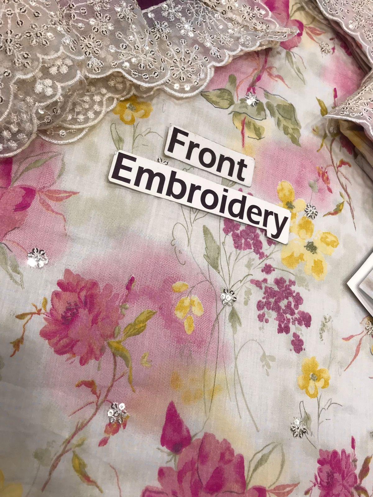 Style Me Wear – Iznik Lawn Collection 2026 Heavy Embroidered 3PC Suit with Tie & Dye Chiffon Dupatta