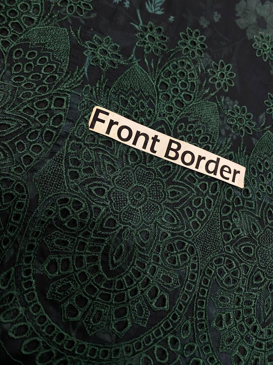 Heavy Chikankari Embroidered Lawn 3PC Suit with 4-Side Cutwork Chiffon Dupatta