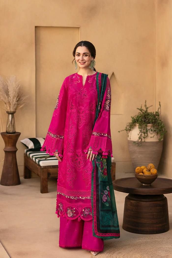 Style Me Wear – Heavy Chikankari Embroidered Lawn Cotton 3PC Suit with Digital Silk Dupatta