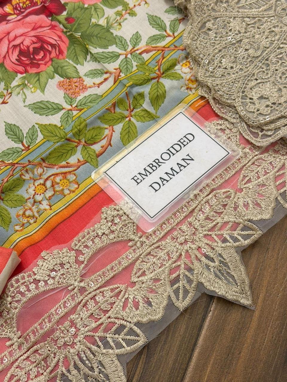 Style Me Wear – MPT-2605A/B Printed Lawn 3PC Suit with Heavy Embroidered Spangle Work Dupatta