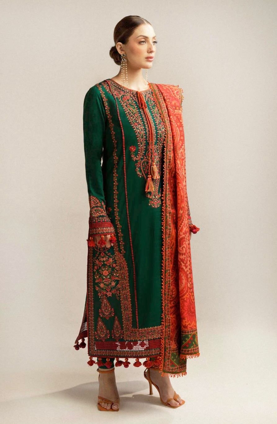 Mix Brands Lawn 3PC Chikankari Embroidered Suit – Tarkashi Diamond Dupatta